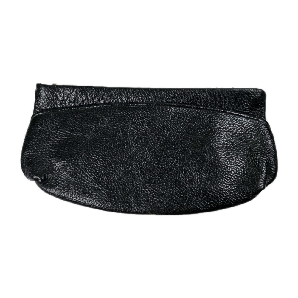 Women's Pebble Grain Continental Clutch Wallet Black Vintage Hong‎ Kong Cocktail